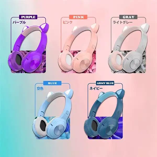 هدفون بلوتوث گربه ای مدل XY-204 — تصویر ۳