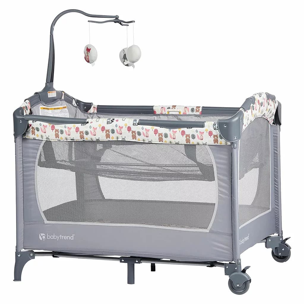 تخت و پارک نوزاد بیبی ترند babytrend مدل Nursery Center
