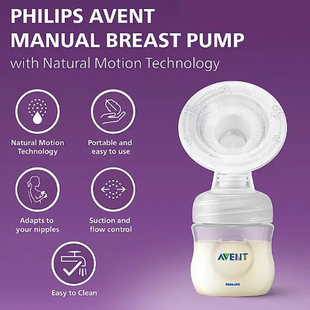 شیردوش دستی فیلیپس اونت Philips Avent و سرشیشه ضدنفخ — تصویر ۶