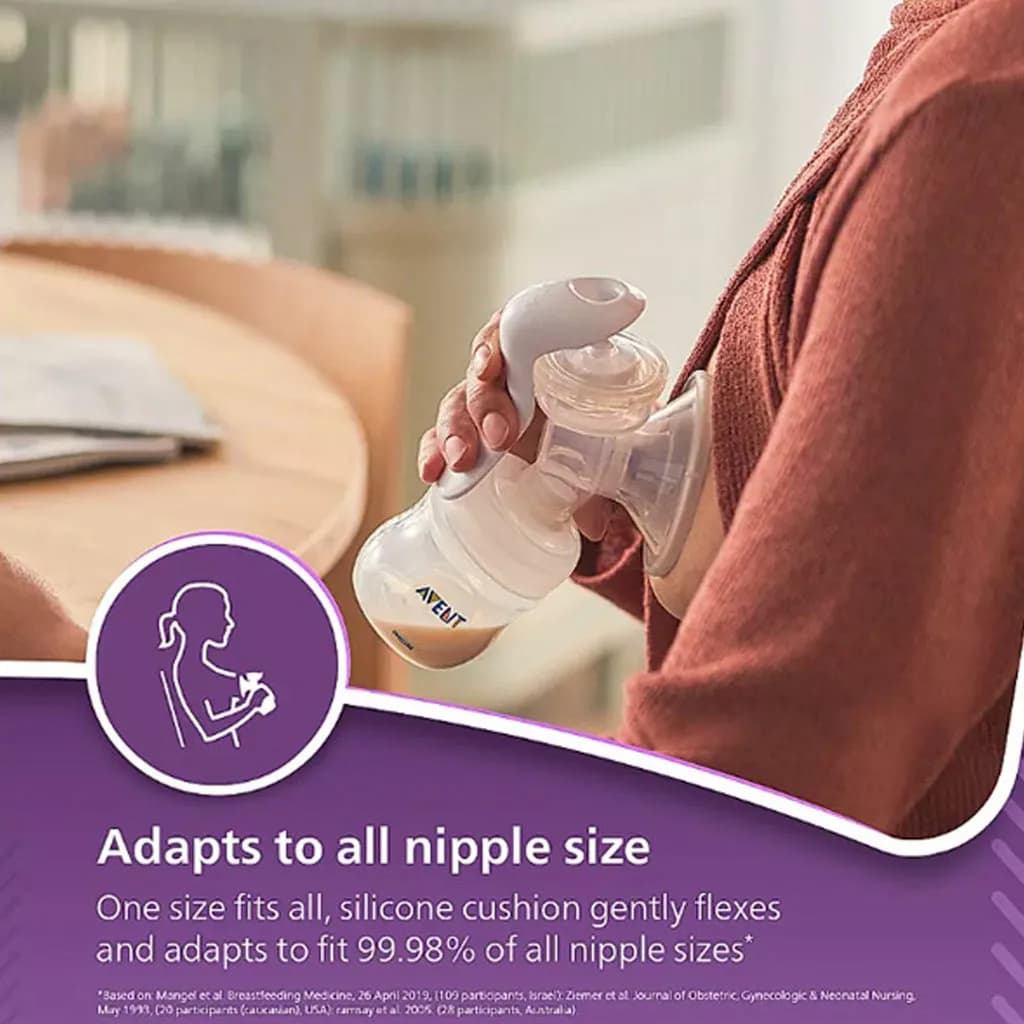 شیردوش دستی فیلیپس اونت Philips Avent و سرشیشه ضدنفخ — تصویر ۴