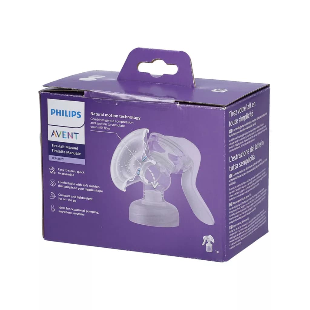 شیردوش دستی فیلیپس اونت Philips Avent و سرشیشه ضدنفخ — تصویر ۳