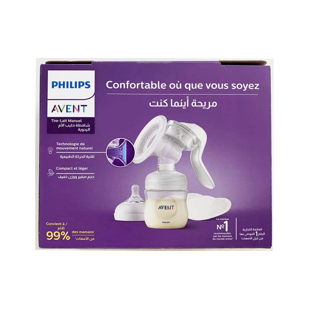 شیردوش دستی فیلیپس اونت Philips Avent و سرشیشه ضدنفخ — تصویر ۲
