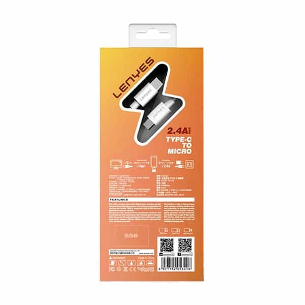 کابل تبدیل Lenyes LC701 TC-I5 Type-C to Micro-USB — تصویر ۶