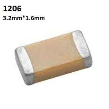 خازن 100pF پکیج 0603 SMD بسته 100 تایی — تصویر ۴