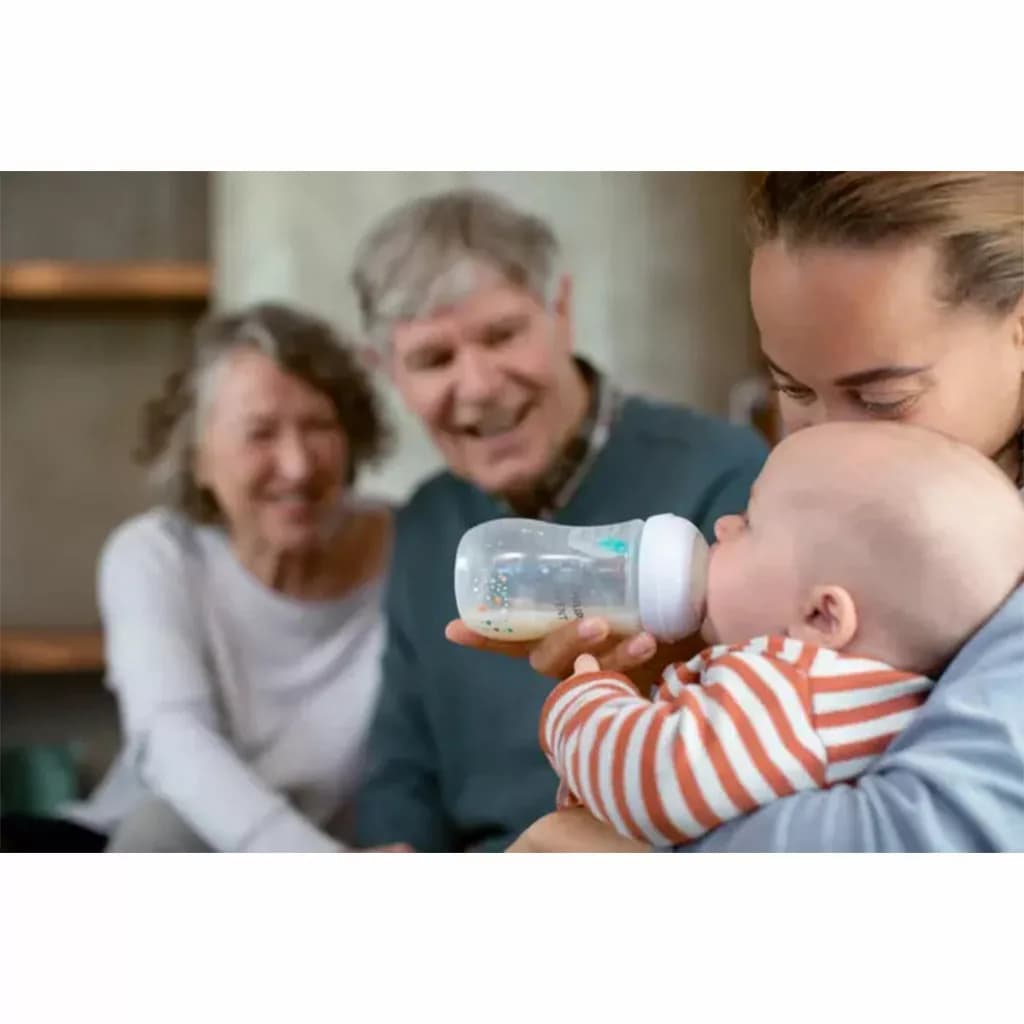 شیشه شیر نچرال 260میل 1+ماه 3قطره اونت Avent — تصویر ۷