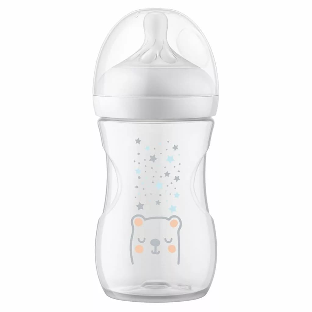 شیشه شیر نچرال 260میل 1+ماه 3قطره اونت Avent — تصویر ۳