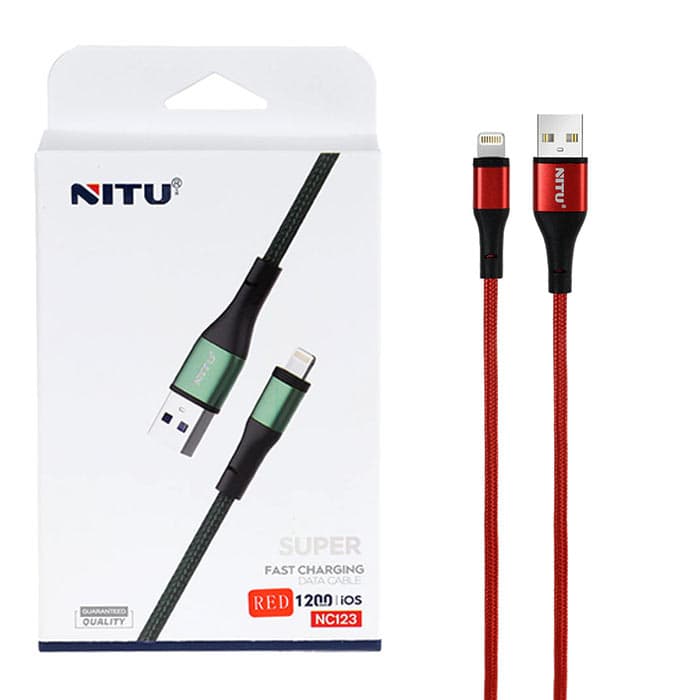 کابل USB به لایتنینگ نیتو NITU NC123 طول 1.2 متر 3 آمپر