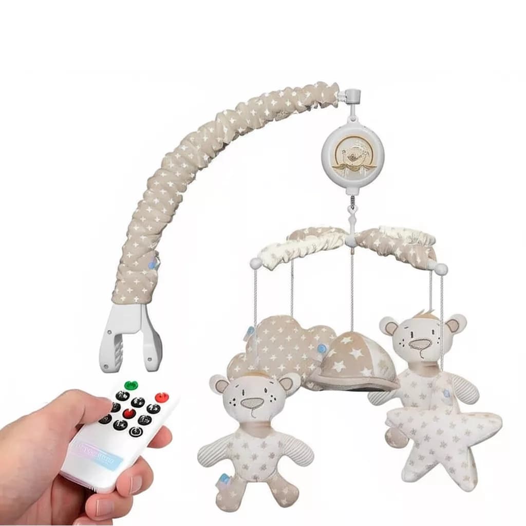 آویز تخت موزیکال Teddy Bear طرح خرس ستاره رزبرن RoseBorn
