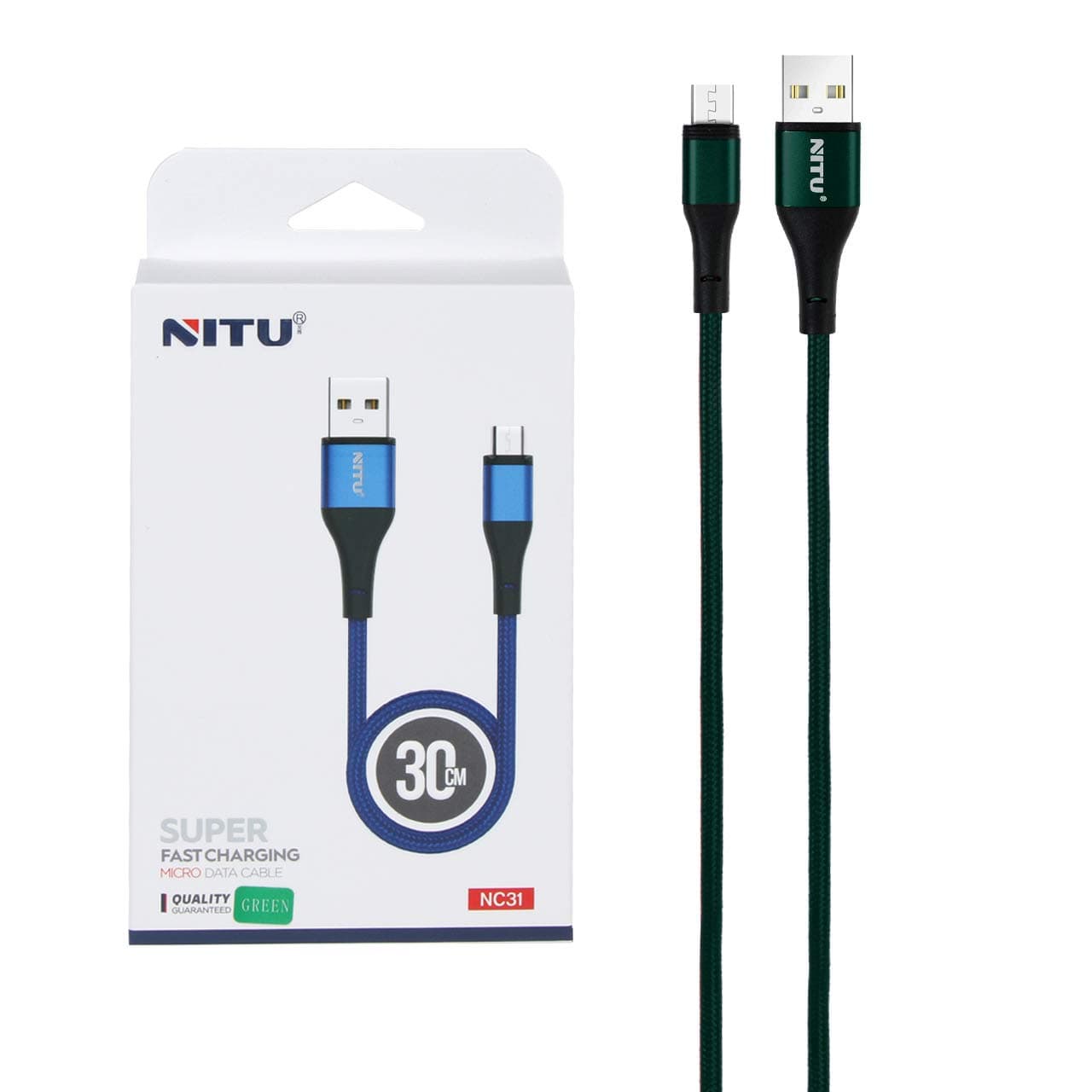 کابل USB به Micro-usb نیتو NITU NC31 طول 30 سانتیمتر 2.4 آمپر — تصویر ۵