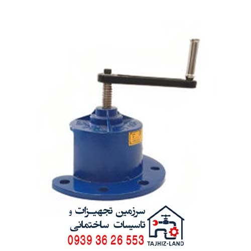 شیر ته خط فلنجدار (هندلی) چدنی PN16 سایز 4 اینچ وگ ایران (بی همتا)