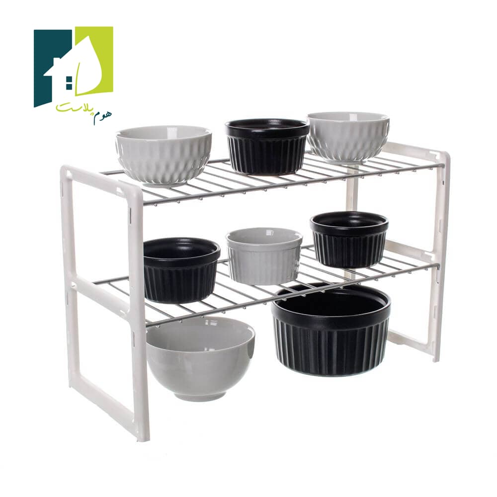 راف ارگانایزر دو طبقه کابینت تاشو — تصویر ۳
