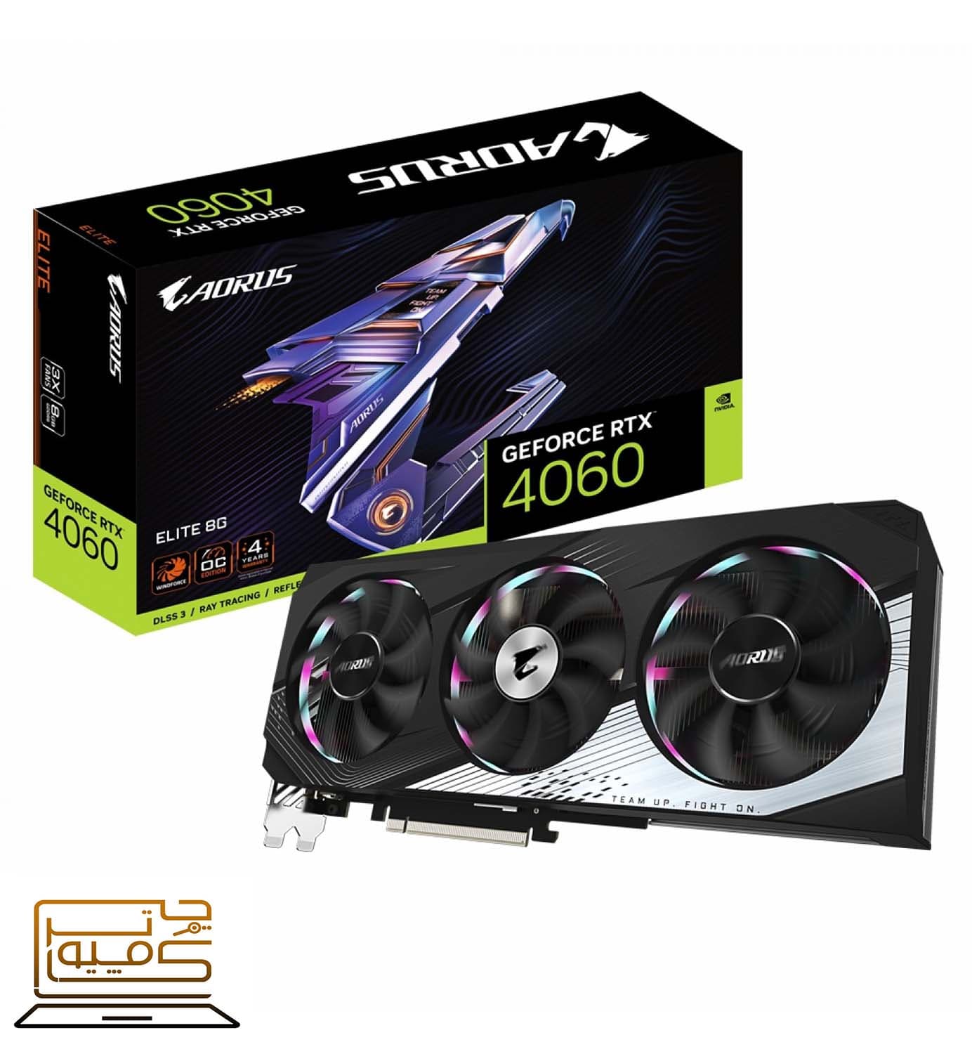 گرافیک گیگابایت GIGABYTE RTX 4060 AORUS ELITE 8GB OC D6