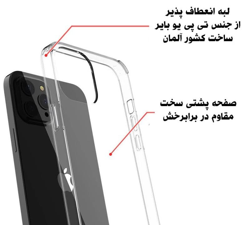 کاور شفاف گوشی برند K.DOO (KZDOO) مدل GUARDIAN مناسب برای گوشی اپل IPhone 14/13 — تصویر ۲
