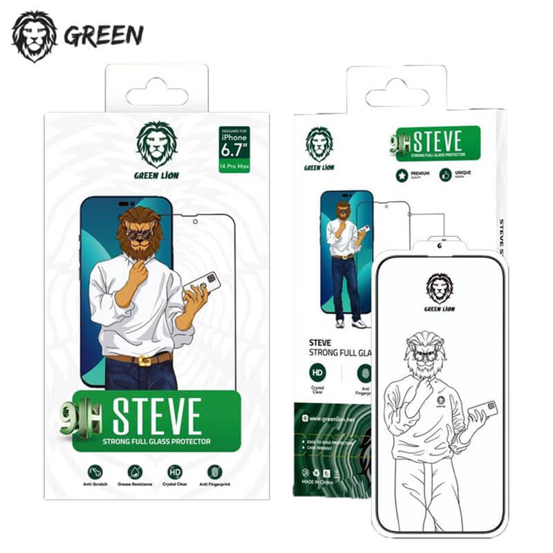 محافظ صفحه نمایش Green Lion مدل Steve مناسب برای آیفون iPhone 14 ProMax