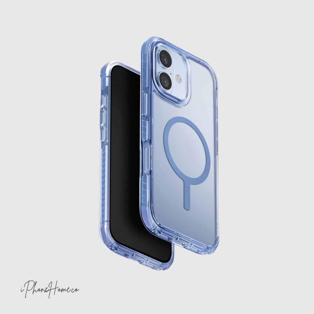 قاب یونیک combat شفاف آبی مناسب iPhone 17 (9107)