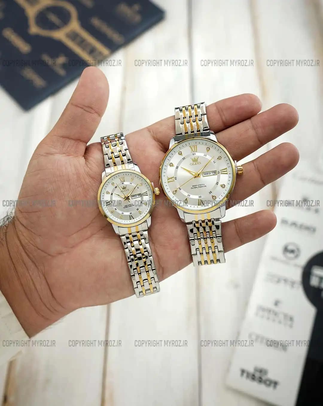 ست ساعت مچی اولوز OLEVS مدل 5513-SGS کد 2683 — تصویر ۲