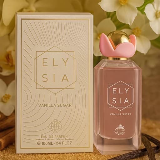 ادکلن فراگرنس ورد الی سیا وانیلا شوگر رایحه کایالی وانیلا کندی راک شوگر 42 ely sia vanilla sugar Kayali Vanilla Can