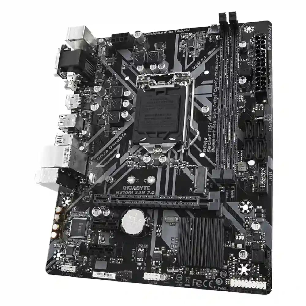 مادربرد گیگابایت مدل H310M S2H کارکرده — تصویر ۲