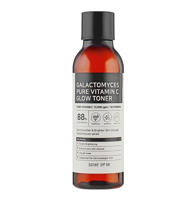 تونر سام بای می درخشان کننده حاوی ویتامین سی گالاکتومایسس حجم 200 میلSOMEBYMI GALACTOMYCES PURE VITAMIN C GLOW TONER