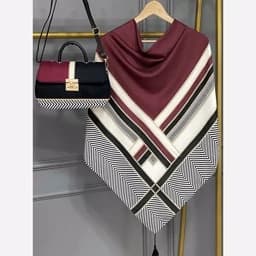 ست کیف و روسری زرشکی ست کیف و شال زنانه روسری زرشکی وساچه تیبا mo8004 — تصویر ۲