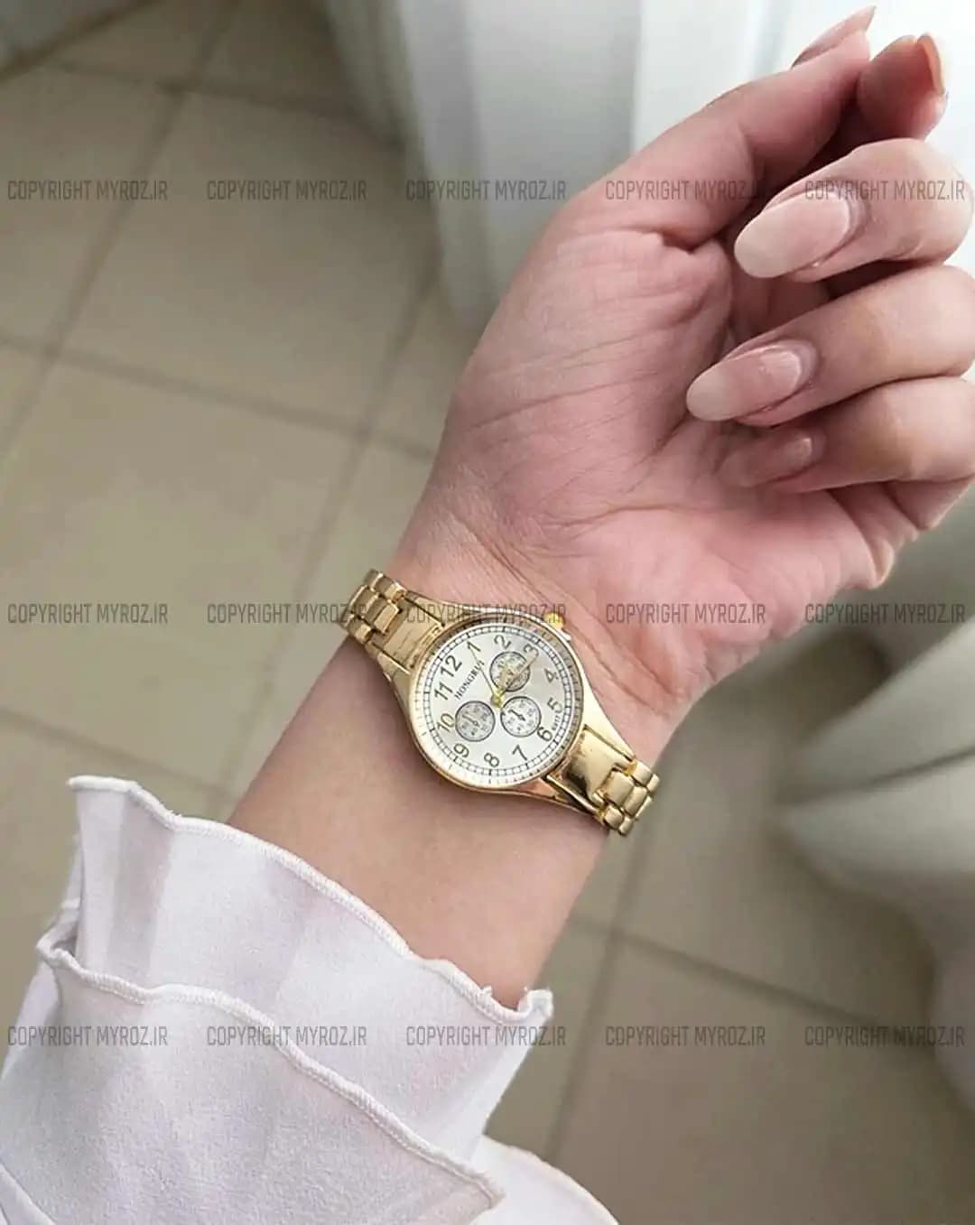 ساعت مچی زنانه هانگری HONGRUI مدل دستبندی کد 2672 — تصویر ۲