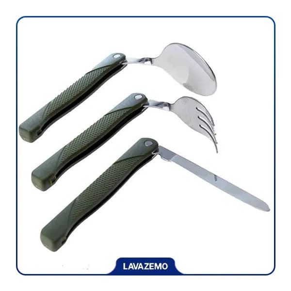ست قاشق و چنگال استیل سه عددی