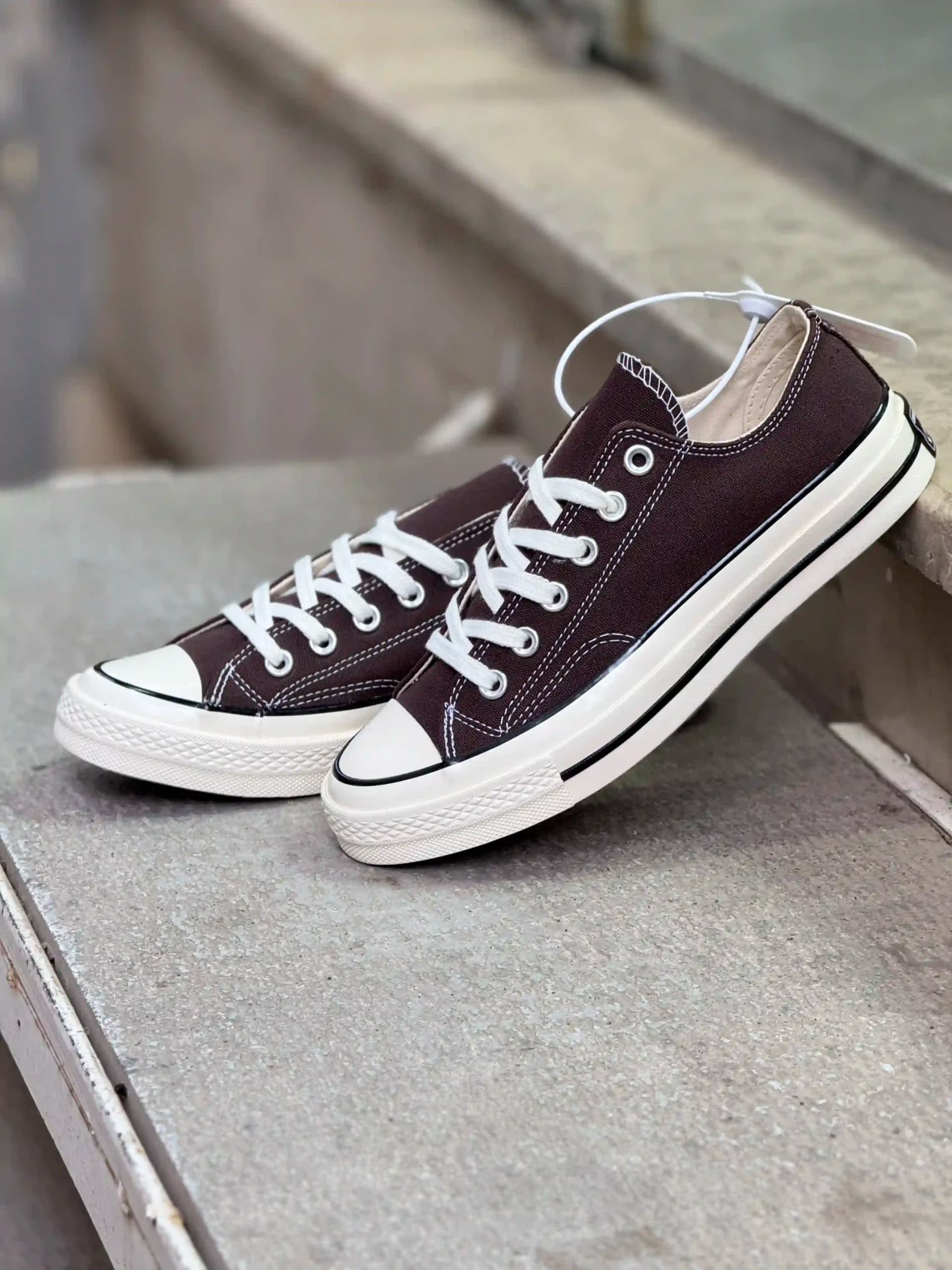 کانورس ساق کوتاه قهوه ای – Converse Chuck 70 low brown — تصویر ۲