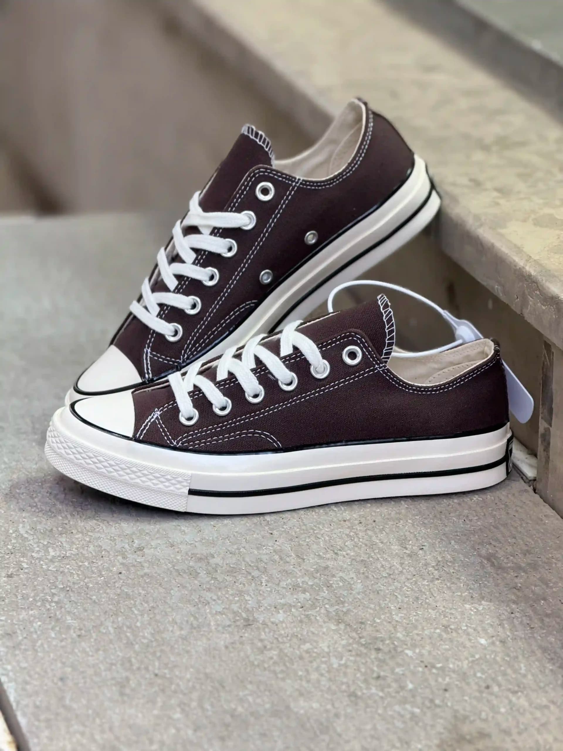 کانورس ساق کوتاه قهوه ای – Converse Chuck 70 low brown — تصویر ۴