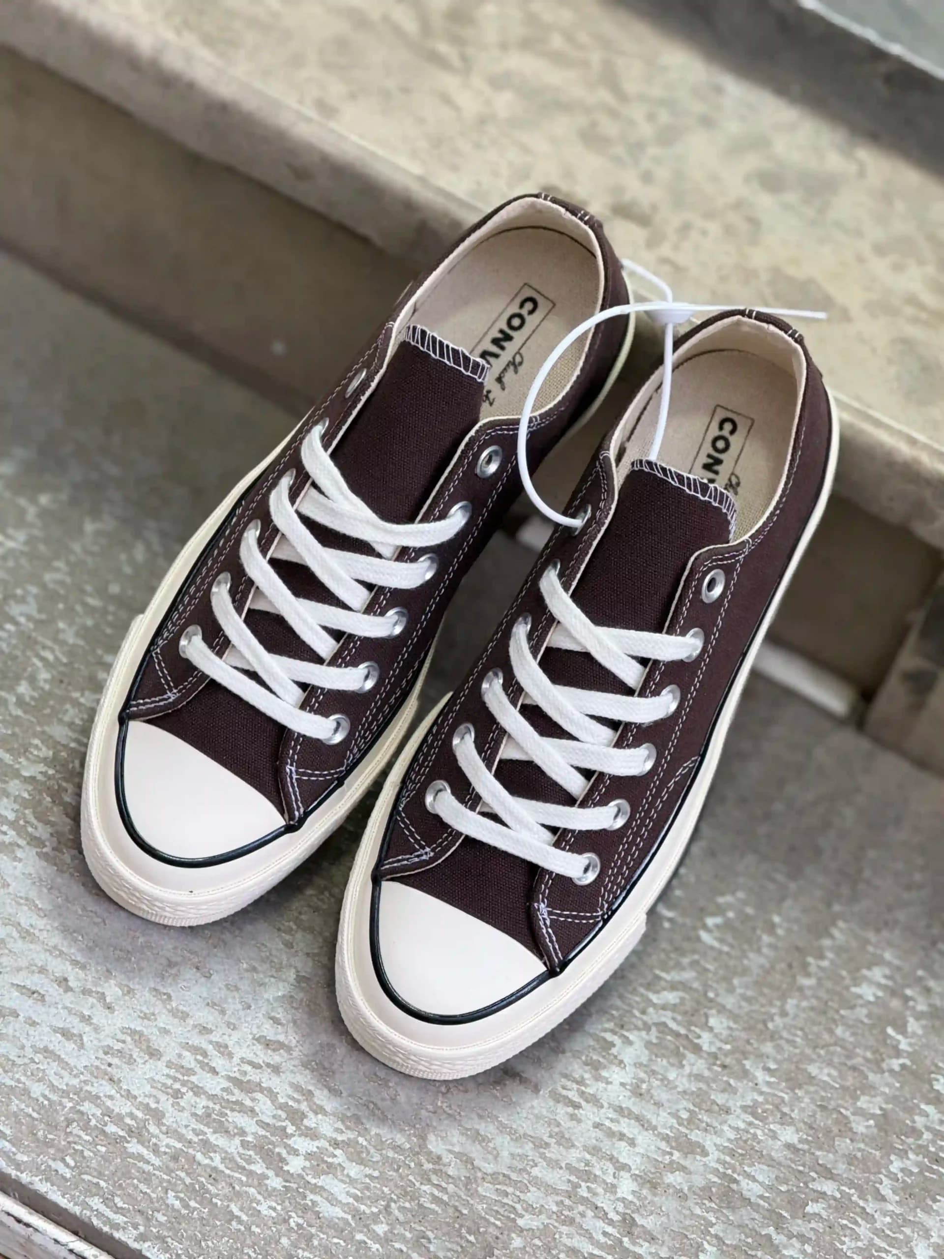 کانورس ساق کوتاه قهوه ای – Converse Chuck 70 low brown — تصویر ۳
