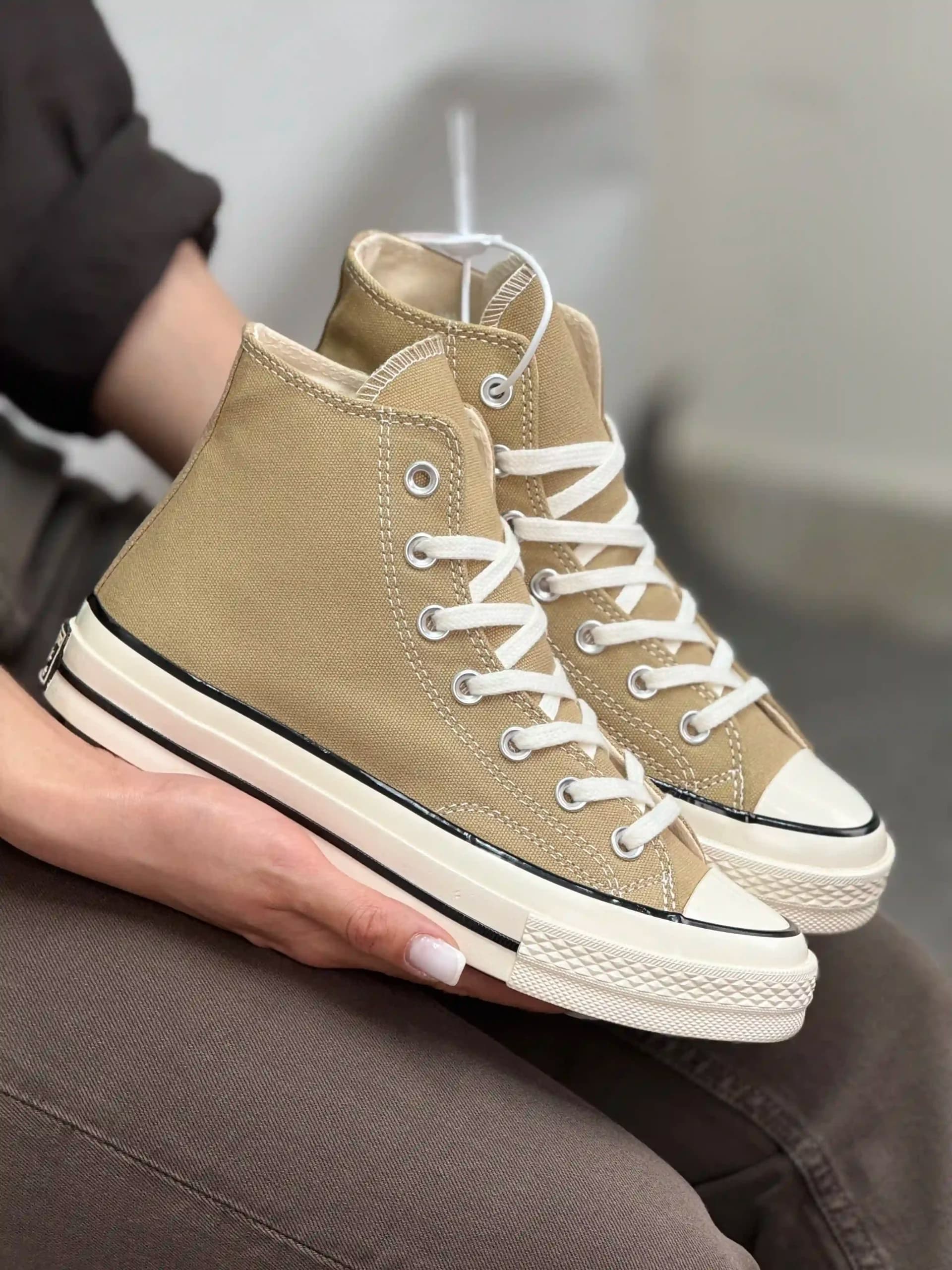 کانورس ساقدار خاکی – Converse Chuck 70 high khaki — تصویر ۲
