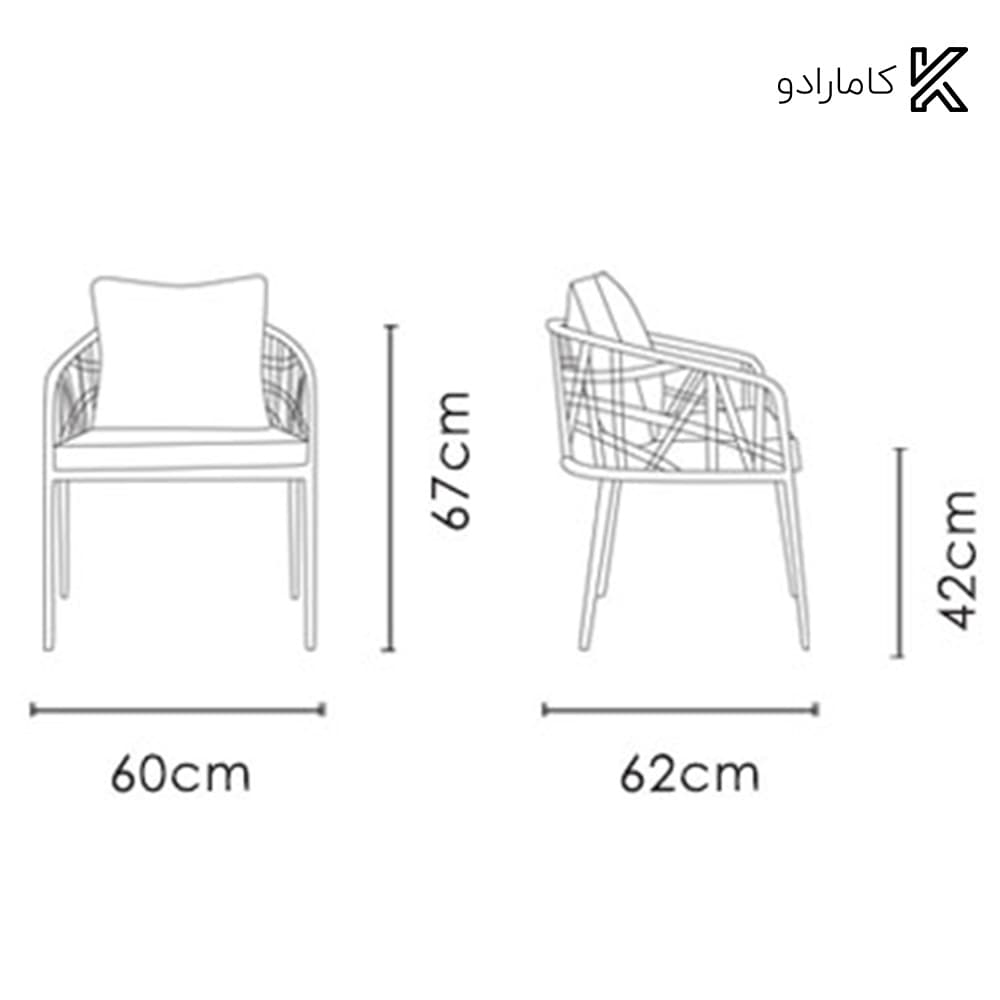 صندلی تک نفره گرین نظری — تصویر ۵