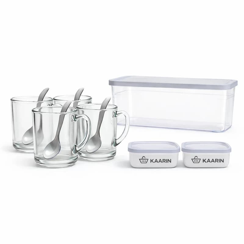 سرویس چای خوری 11 پارچه 4 نفره کارین مدل همنشین