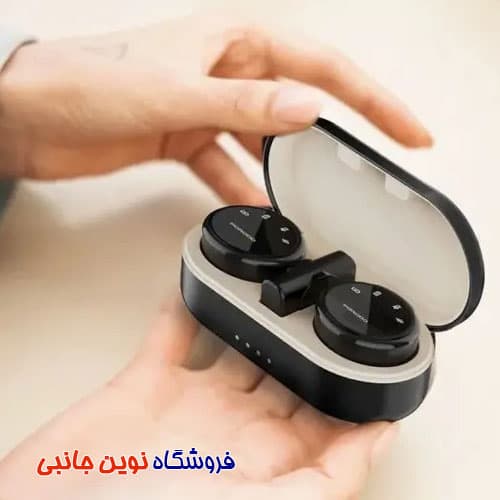 میکروفون یقه ای دو فرستنده پرودو مدل PD-WMDMIC-BK ا Porodo PD-WMDMIC-BK Lavalier Microphones Type-C Connector With Lightning Adapter (تک / عمده) — تصویر ۳