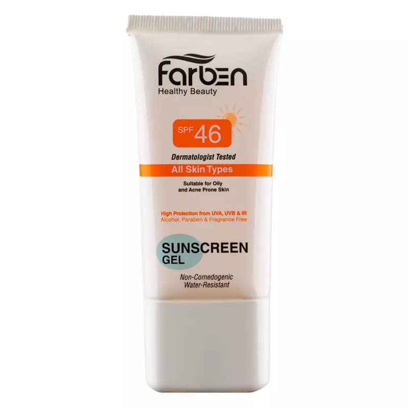 ژل ضد آفتاب SPF46 فاربن مناسب پوست چرب (50 میل) — تصویر ۲