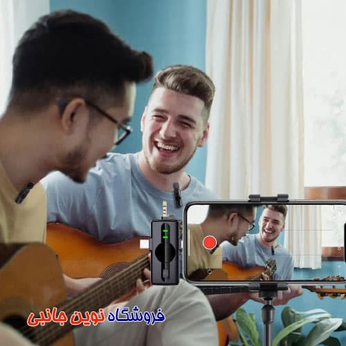 میکروفون یقه‌ ای 2 کاربره وایرلس گرین لاین مدل GM-80X چند منظوره ا Green Lion GM-80X Dual Microphone 3 In 1 (تک / عمده) — تصویر ۳