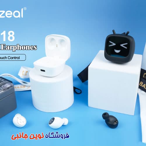 هندزفری ایرپاد بلوتوثی تلزیل مدل T18 طرح فانتزی تاچ کنترل ا TELZEAL T18 ENC WIRELESS HEADPHONE Noise Cancelling (تک / عمده) — تصویر ۴