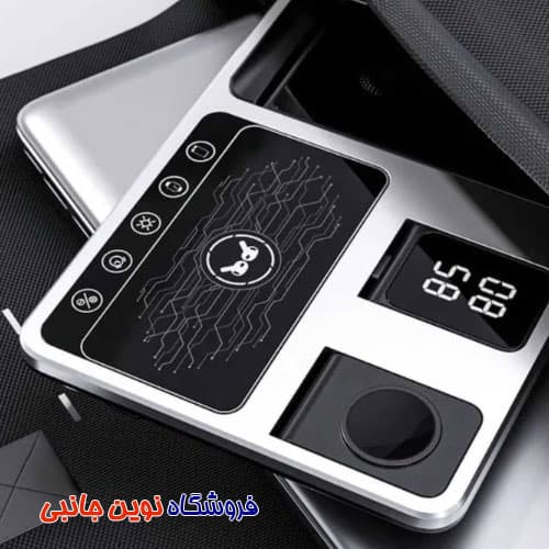 استند شارژر بی سیم چند منظوره 4 در 1 گرین لاین مدل GN4IN1RGBWCBK ا Green Lion 4 in 1 Wireless Charging Station 15W (تک/عمده) — تصویر ۳
