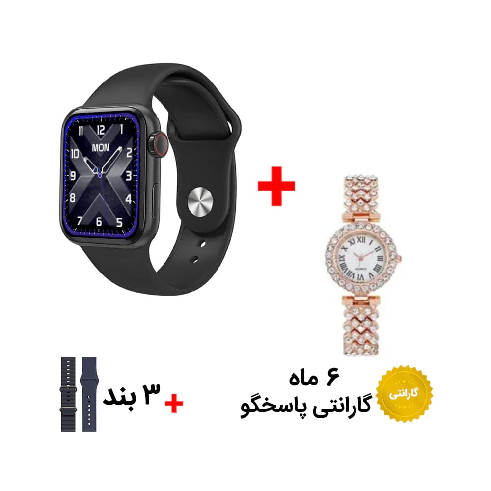 ساعت هوشمند WISME X60 mini کوچک با 3 بند و ساعت مچی