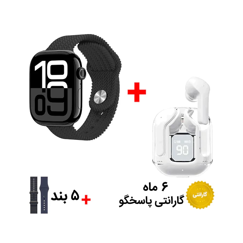 ساعت هوشمند X17 برند Wisme با 5 بند و ایرپاد