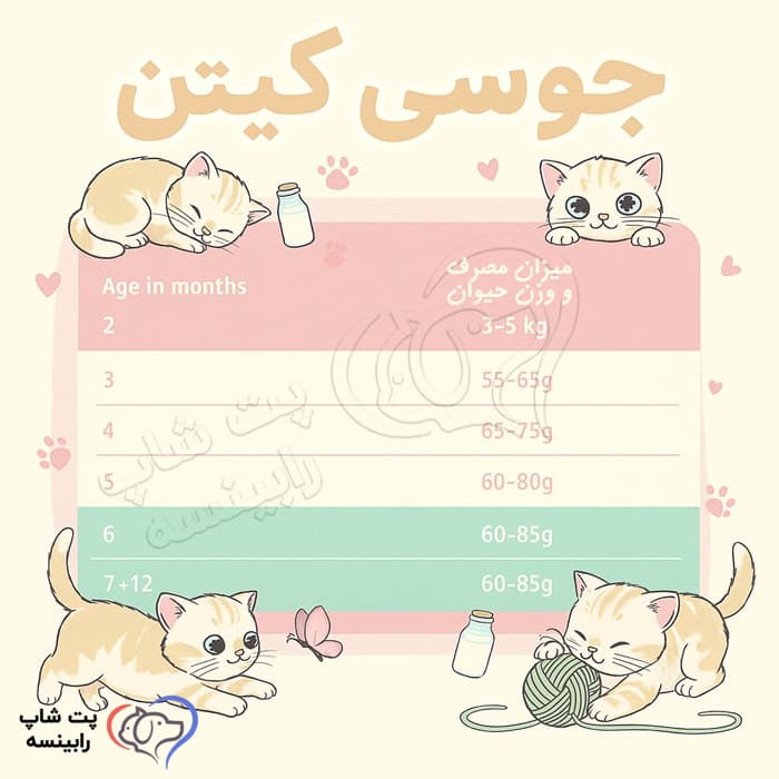 غذای خشک بچه گربه کیتن جوسرا جوسی کلاسیک فله ای (بسته بندی رابینسه) – اورجینال — تصویر ۳