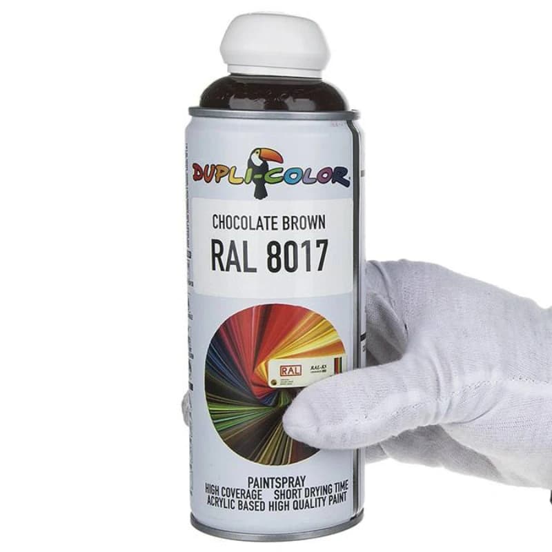 اسپری رنگ قهوه ای شکلاتی Dupli-Color RAL 8017 400ml — تصویر ۴