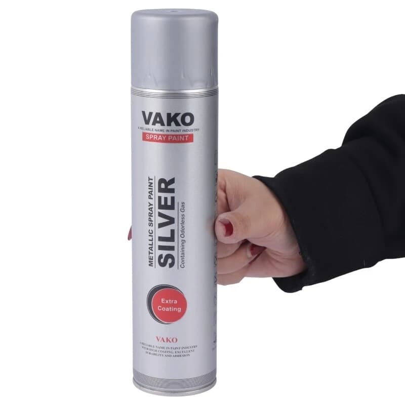 اسپری رنگ نقره ای Vako 300ml — تصویر ۵