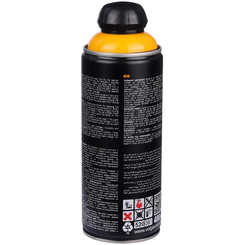 اسپری رنگ زرد Volga Color RAL 1028 400ml — تصویر ۲