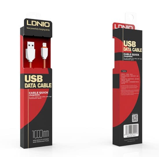 کابل شارژ الدینیو آیفون LDNIO data cable LS-07 کد 1176 — تصویر ۲