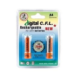 باطری قلمی قابل شارژ سی اف ال مدل 2500mAh AA بسته 2 عددی کد 1252 — تصویر ۴