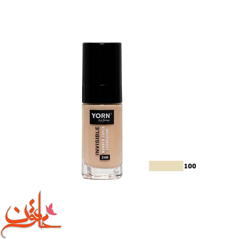 کرم پودر شیشه ای یورن شماره 100 Yorn Foundation Invisible