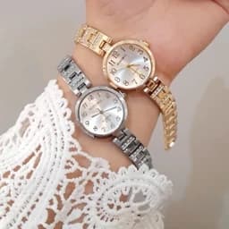 ساعت مچی هانگری دستبندی شیشه الماسی hungrui — تصویر ۲