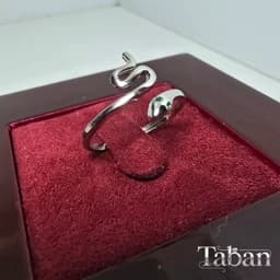 انگشتر نقره زنانه طرح مار کد 2 — تصویر ۲
