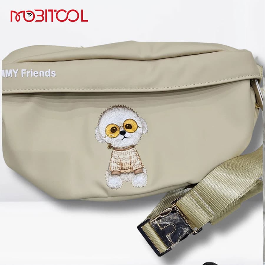 کیف کراس بادی طرح گربه با عینک و گردنبند واقعی نیمی Nimmy Little Rich Woman Waterproof Bag Cross Body N-YJ-XB — تصویر ۴