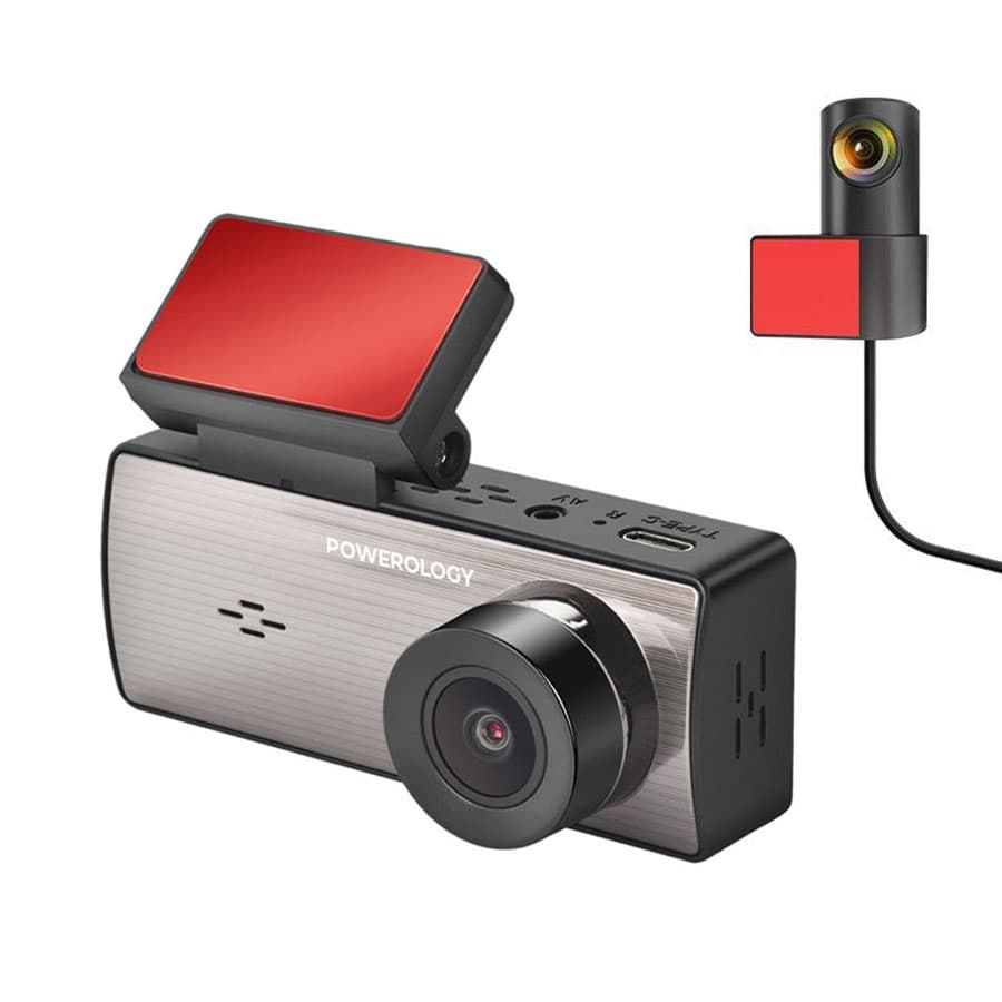 دوربین ثبت وقایع جلو و عقب خودرو پاورولوژی Powerology Dual Recording Dash Camera PDCAM2K1